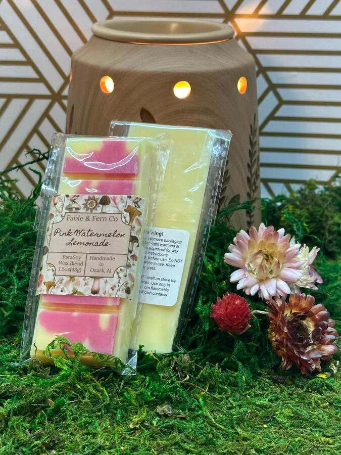 Pink Watermelon Lemonade Wax Melts Soy Wax Chocolate Bar